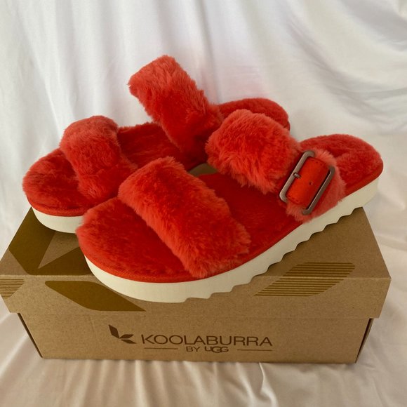 Koolaburra Shoes - Koolaburra by UGG Furr-ah Faux-Fur Slipper Sandals - Fiesta 7 Med